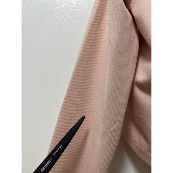 Beyond Yoga Heather Rib Frame Crop Pullover Top Size L Pink Athleisure Gym Yoga - Picture 7 of 8